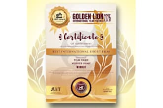 design professional certificates, awards, or vouchers