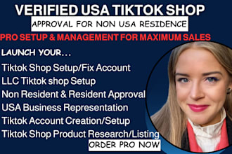 create usa tiktok shop manage usa tiktok account for non resident and resident