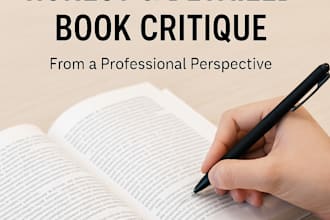 read and write a deep, honest review of your book or manuscript