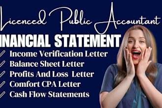 do financial statement CPA letter profit and loss balance sheet income statement