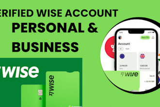 setup a verified wise account both business and personal