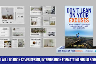 do book cover design, interior book formatting