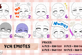 draw ych emote for you