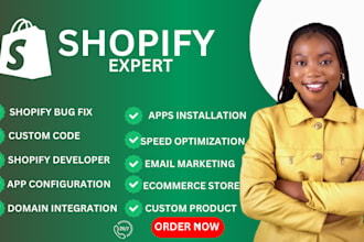 do shopify bug fix, develop custom shopify liquid code customize shopify store