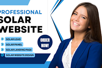 build a professional solar website, landing page, solar lead generation