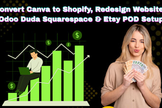 setup canva to shopify design godaddy odoo websites