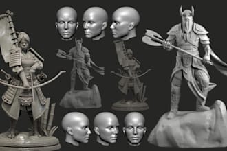 sculpt detailed 3d miniatures, dnd models, and action figures