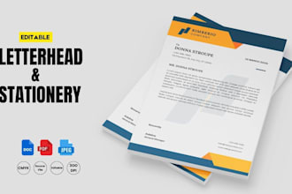 design ms word editable letterhead and stationery