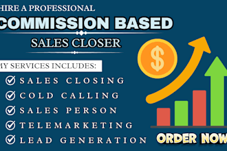 commission based sales closer b2b sales closer high ticket sales lead generation