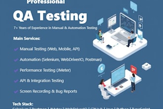 do professional QA testing for web, mobile, and apis