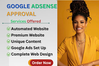 create google adsense approval website with SEO traffic articles, fix all issues