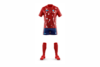 provide soccer jersey realistic mockup