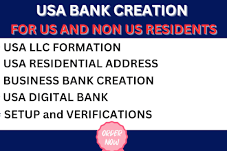 usa bank creation, stripe, wise, mercury, chase for USA and non USA resident