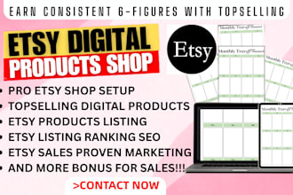 do etsy digital product design for etsy digital products store, etsy seo listing