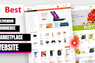 create multi vendor ecommerce marketplace website, ecommerce website