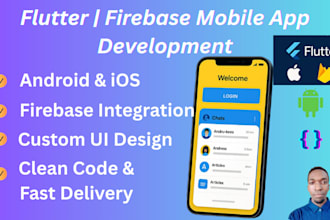 develop cross platform mobile apps using dart, flutter, firebase auth, firestore