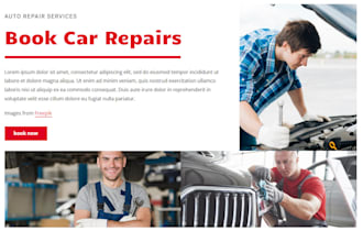 create mechanic website, car repair website, tyre website, spare part website