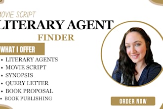 find active literary agents for your movie script screenplay children story book
