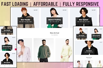 build responsive wordpress website fast SEO mobile woocommerce shopify elementor