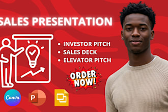 create sales presentation, sales pitch deck, elevator pitch, investor pitch