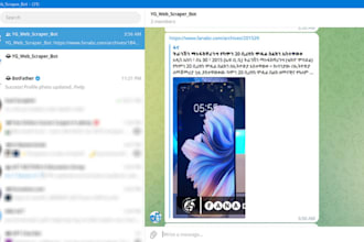 develop tiktok or telegram auto posting bot, webscraping bot
