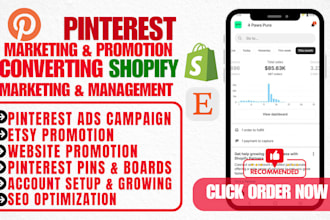 do pinterest ads marketing for shopify website product promotion etsy shop sales