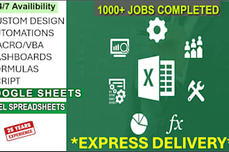 create and fix any excel formula and macros