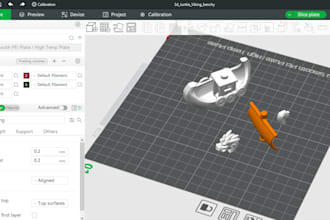 professionally slice your stl or 3d model for 3d printing paint on bambu lab