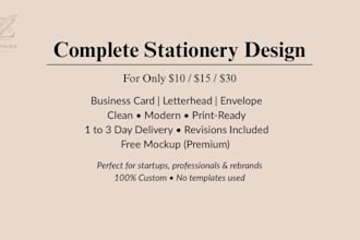 create professional brand stationery for your business