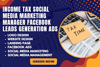 income tax social media marketing manager tax facebook leads generation ads