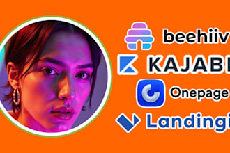 do kajabi, beehiiv, landingi, onepage io website and landing page design