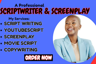 rewrite your movie script and do scriptwriting, editing, formatting, copywriting