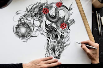 create unique custom tattoo any tattoo design for you