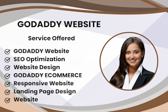 design godaddy website, godaddy website redesign, wordpress, godaddy ecommerce