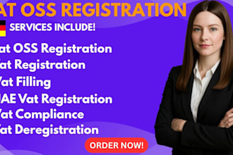 do vat oss registration and eu tax filings for UK, germany, virtual address