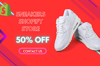 design sneakers website for sneakers shopify store sneakers store