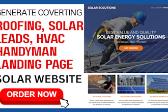 generate converting roofing, solar leads, hvac handyman landing page
