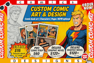 2d comic art, comic book, graphics novel, comic artist, comic page illustration