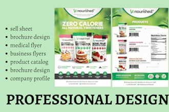 design sell sheet business catalogue lookbook medical brochure sale flyer