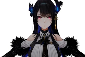create and rig custom 3d vrchat avatar, vrc character, vtuber model, vr avatar