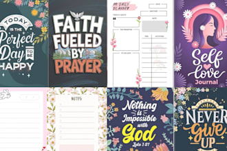 design kdp journal cover, daily devotional memo, prayer journal, diary design