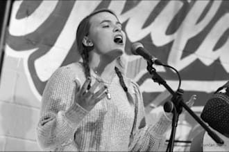 compose custom hip hop, pop and blues song for your anniversary, female vocalist