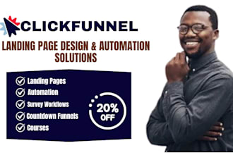create clickfunnel landing pages and automate survey workflows, countdown funnel