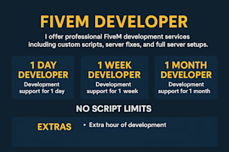be your fivem developer server and scripts