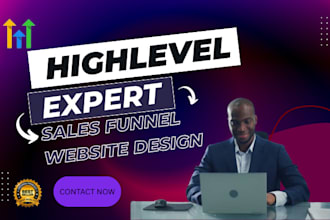 be your gohighlevel landing page, website, funnel, ai, onboarding website expert