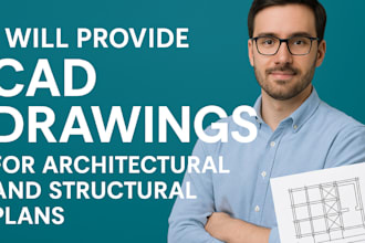 create 2d cad drawings for architecture and structural design