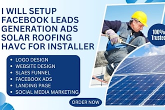 setup facebook leads generation ads solar roofing havc for installer
