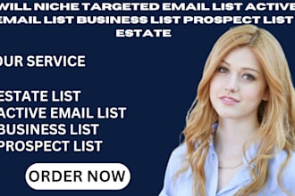 niche targeted email prospect list business email contact list or email campaign