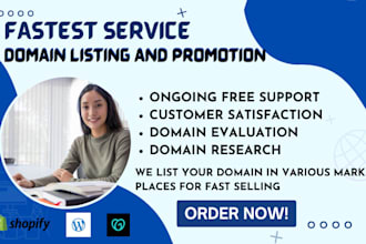 help you to sell your domain name with listing and promotion sedo afterlink dan