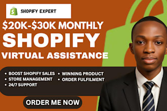 be your shopify virtual assistant  boost shopify sale and shopify store manager